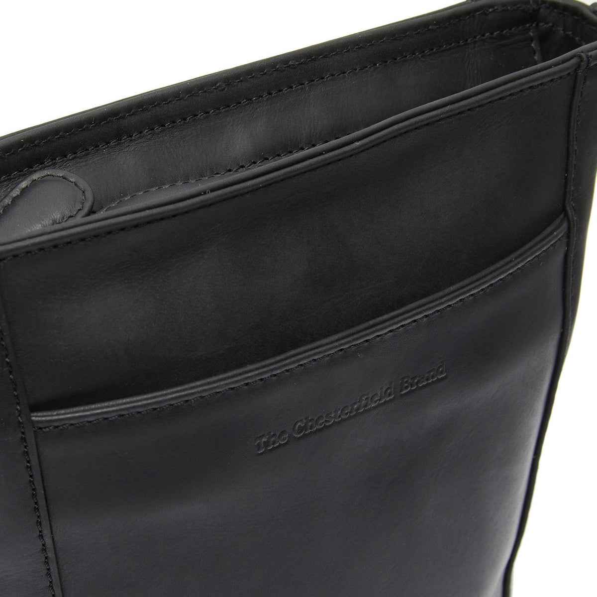
Classic 100% Full-Grain leather Bag - Вид сзади с усиленными кожаными ремнями и прострочкой