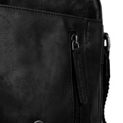 
Solid Antique Brass Hardware & Heavy-Duty Dual Zipper Detail on Remy Кожаная сумка-кроссбоди