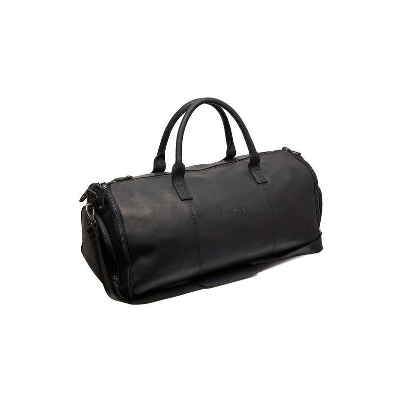 Leather Garment Bag Finlay in Classic 100% Full-Grain Leather - Front Profile View & Tailored Silhouette | Buy Online