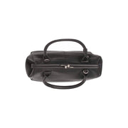 Крупный план деталей of Classic Collar &amp; Heavy-Duty Zipper Hardware on Dorin Цельнозерновая кожа Handbag