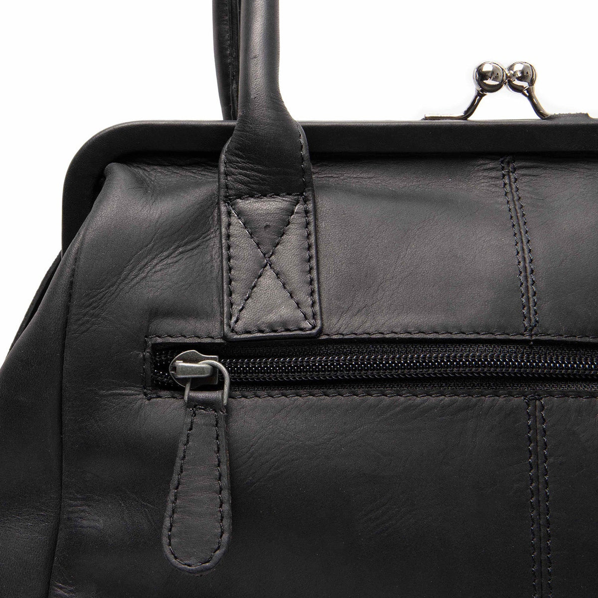 Dorin Цельнозерновая кожа Handbag - Вид сбоку с анатомическим кроем рукава