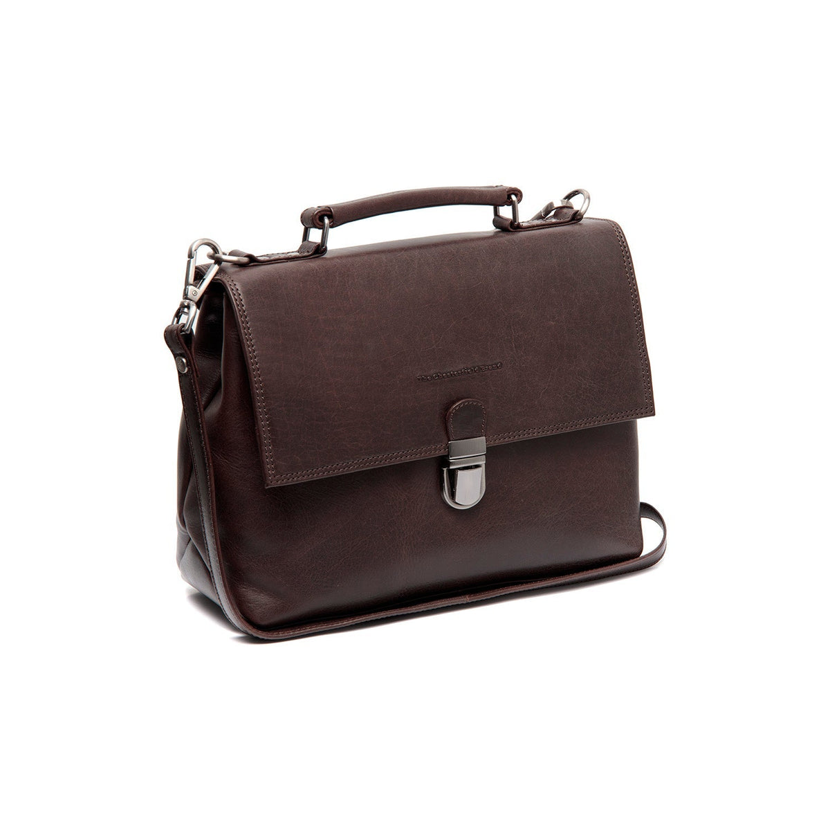 Tailored Rib Cuffs &amp; Hem Craftsmanship Construction Detail on Renata Full-Grain Leather Handbag