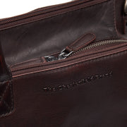Styled Fit Perspective of Solvin Full-Grain Leather Handbag on Model - Natural Daylight Drape