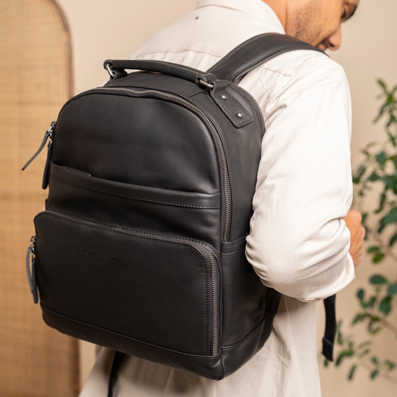 Austin Full-Grain Leather Laptop Backpack женская