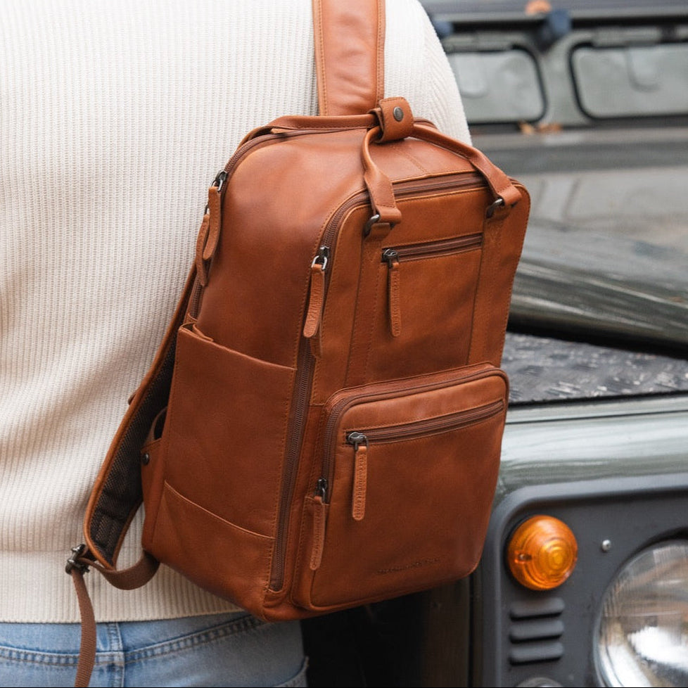 Calden Цельнозерновая кожа Laptop Backpack – Дополнительный вид 2