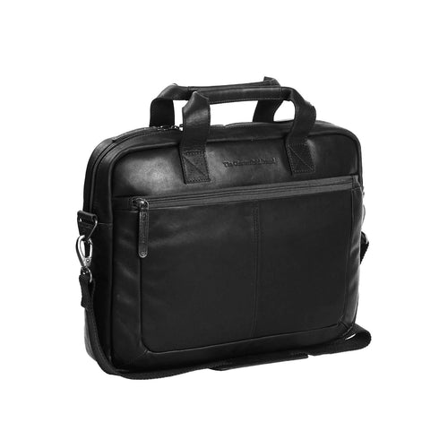 Calvi Full-Grain Leather Laptop Bag in Classic 100% Full-Grain Leather - Full Exterior Front Profile View | Buy Online