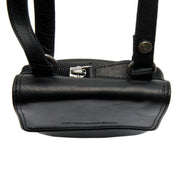Close-Up Detail of Classic Collar &amp; Heavy-Duty Zipper Hardware on Langley Full-Grain Leather Phone Bag