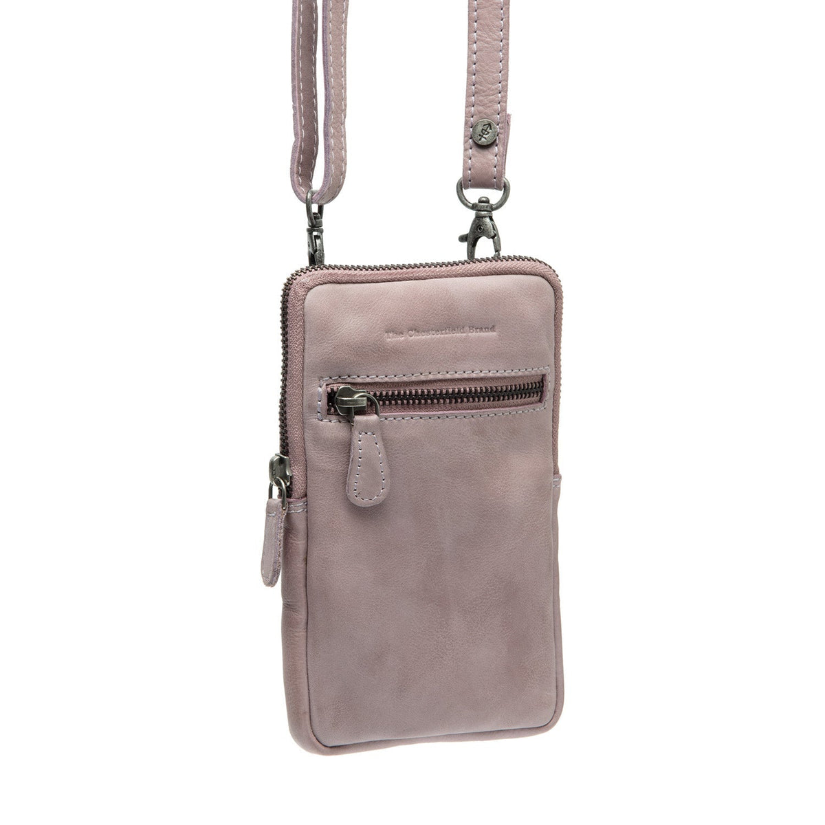 Salta Full-Grain Leather Phone Bag из классической 100% цельнозерновой кожи - Вид спереди и приталенный силуэт | Купить в официальном онлайн-магазине