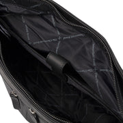 Rome Full-Grain Leather Shopper - Structured Side Profile Showing Gusset Depth &amp; Expansion Capacity