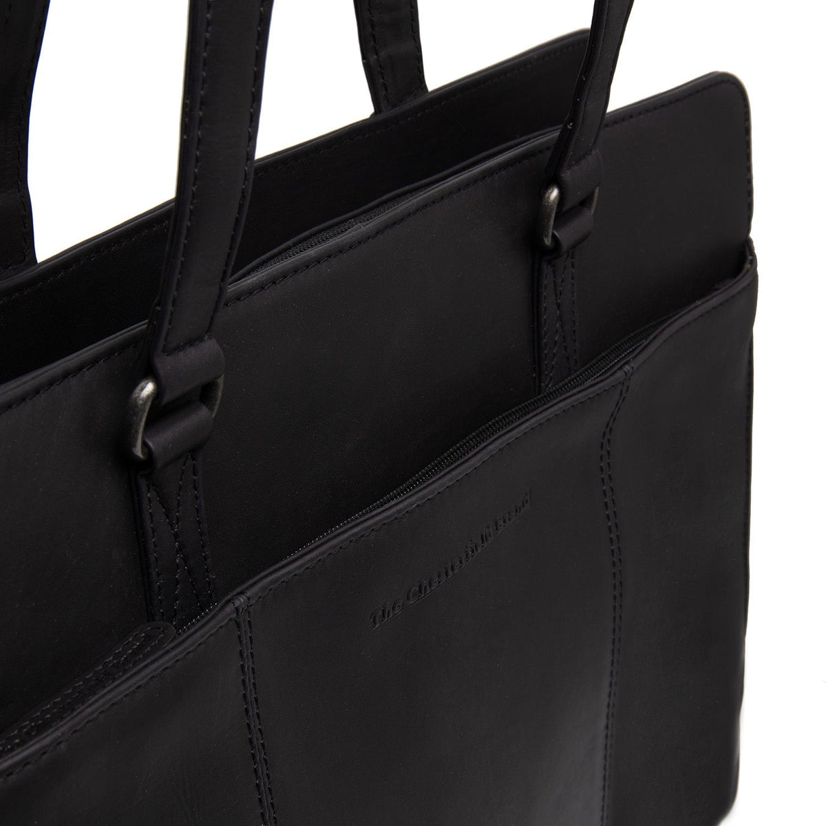Fidenza Full-Grain Leather Shoulder Bag - Structured Side Profile Showing Gusset Depth & Expansion Capacity