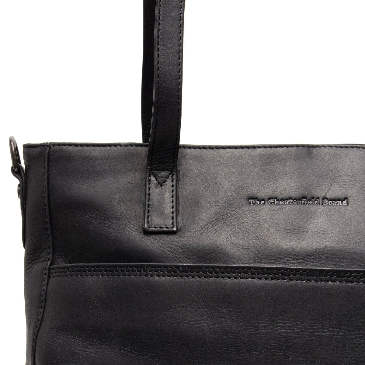 
Classic 100% Full-Grain leather Bag - Вид сзади с усиленными кожаными ремнями и прострочкой