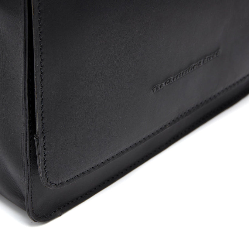 Classic 100% Full-Grain leather Bag - Rear Perspective Showing Reinforced Leather Straps & Stitching
