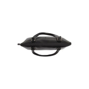 Selvino Full-Grain Leather Shoulder Bag - Structured Side Profile Showing Gusset Depth & Expansion Capacity