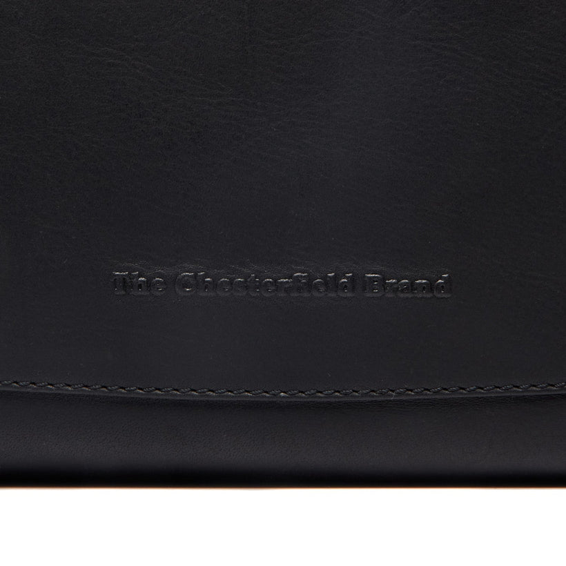 Classic 100% Full-Grain leather Bag - Rear Perspective Showing Reinforced Leather Straps & Stitching