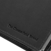 Solid Antique Brass Hardware &amp; Heavy-Duty Dual Zipper Detail on Marion Full-Grain Leather Wallet
