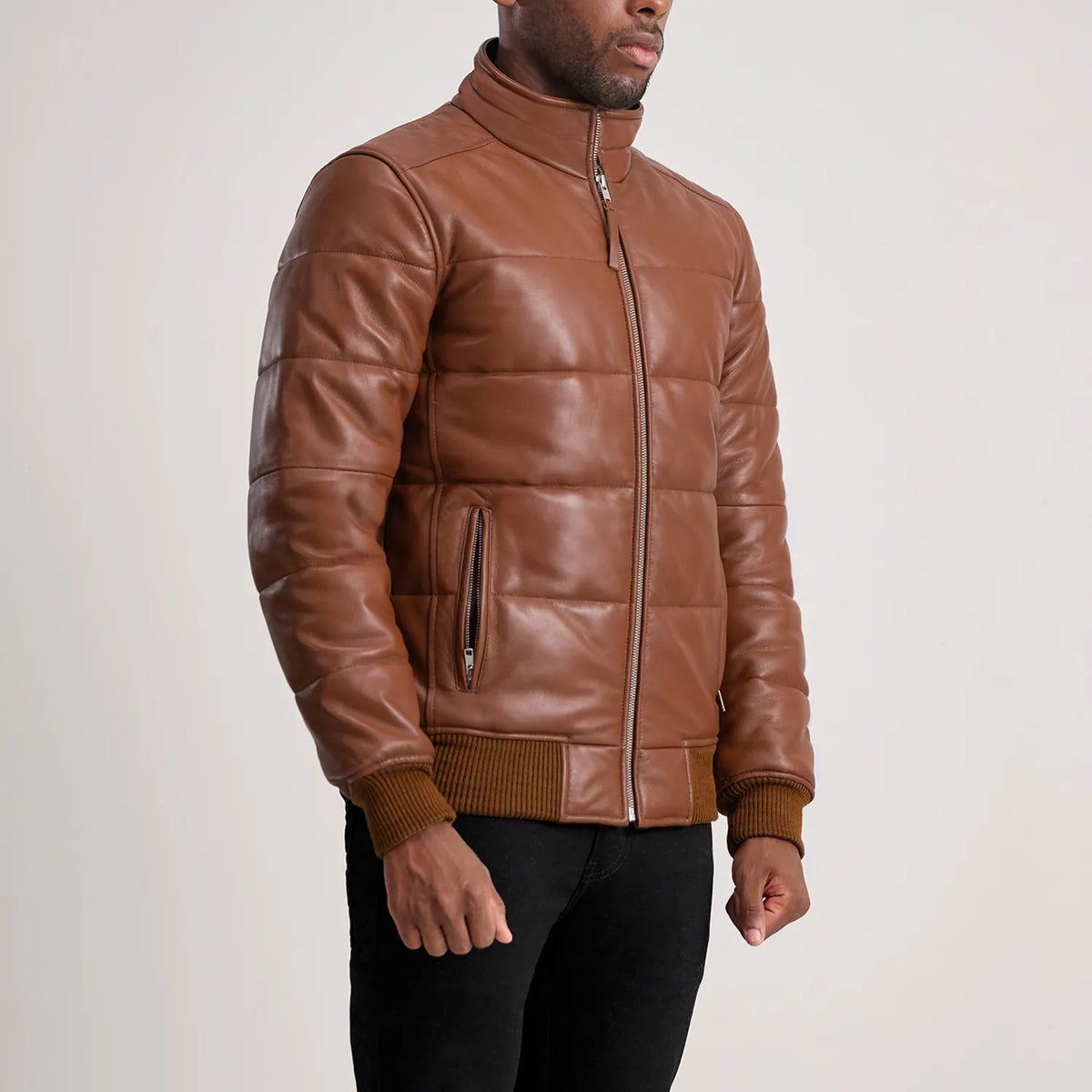 Lucas Leather Bomber Jacket – alternate product view 2
