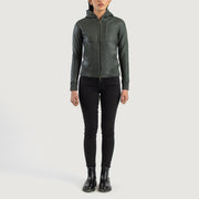 
Luna Hooded Кожаный бомбер для Женщин – alternate product view 3