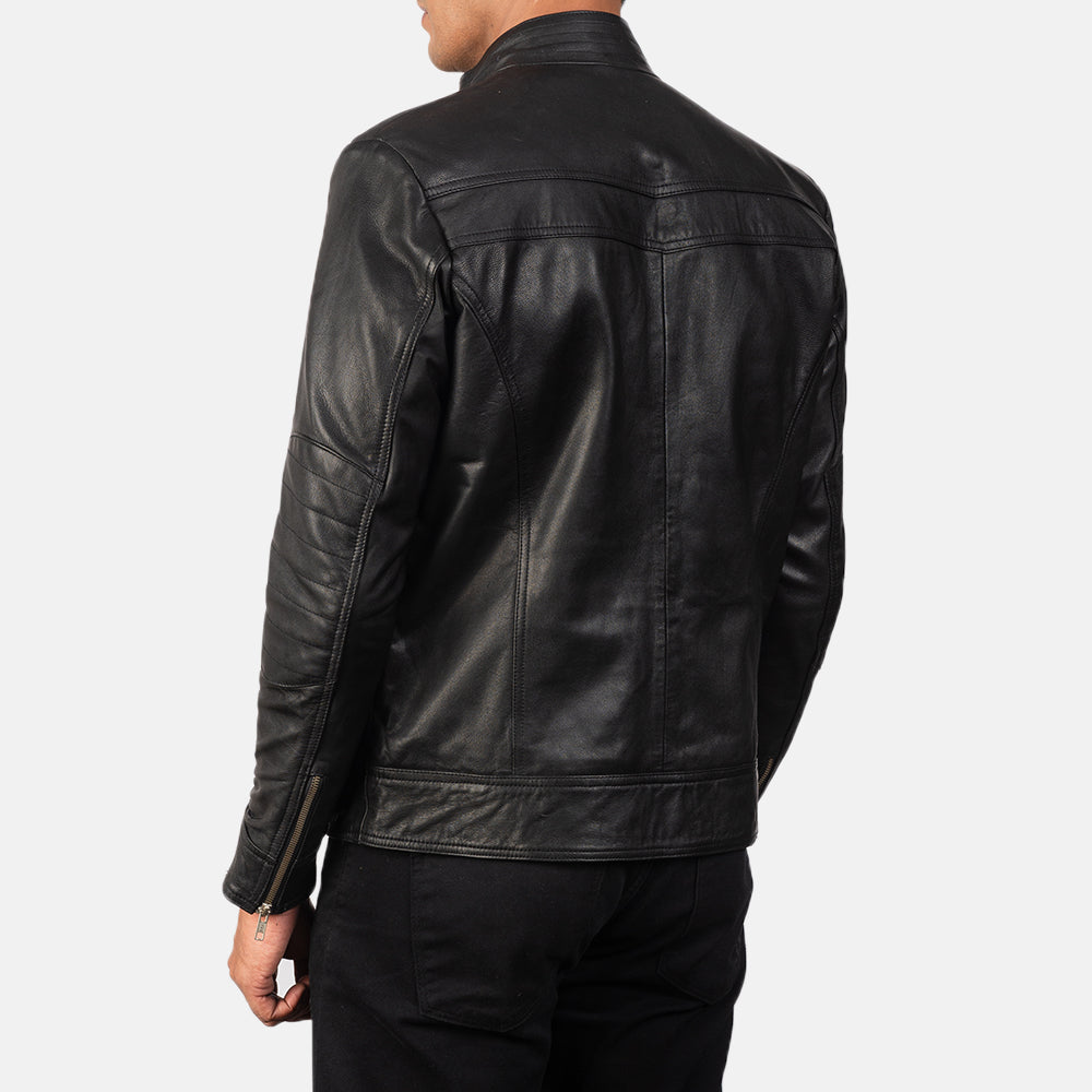 Authentic Goatskin Leather with Semi-aniline Finish Grain Texture &amp; Heavy-Duty Seam Stitching Detail