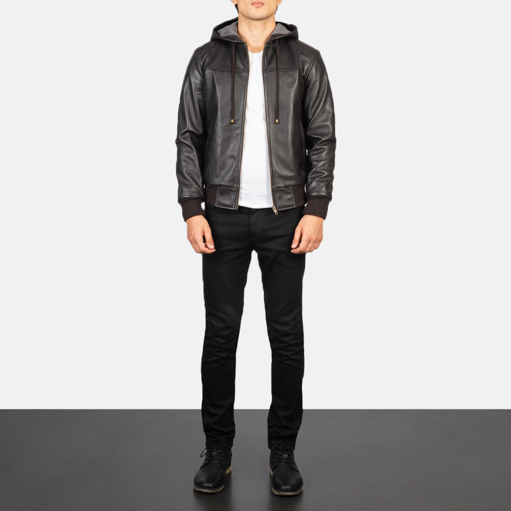 Nintenzo Leather Bomber Jacket – alternate product view 3