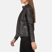 Authentic Sheepskin Leather with Semi-aniline Finish Grain Texture &amp; Heavy-Duty Seam Stitching Detail