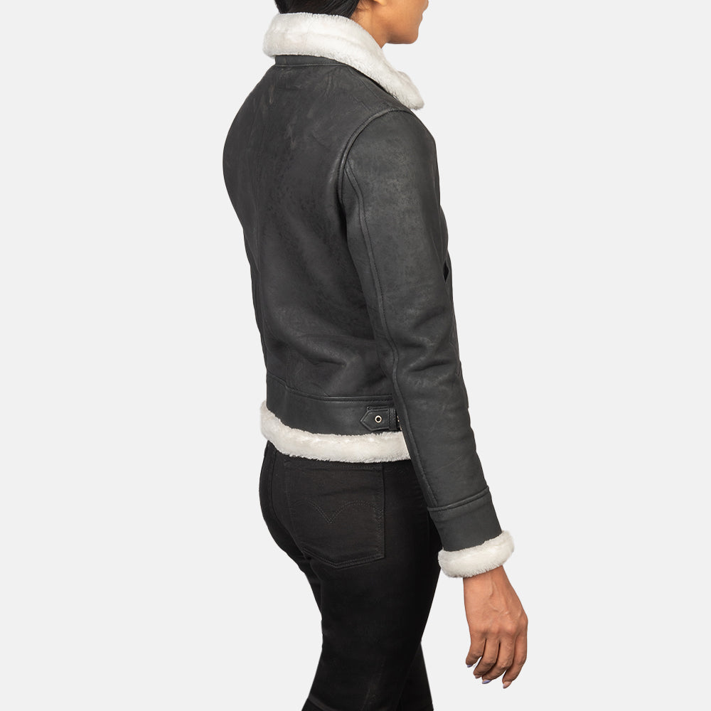 Sherilyn B-3 Black Bomber Jacket – alternate product view 5