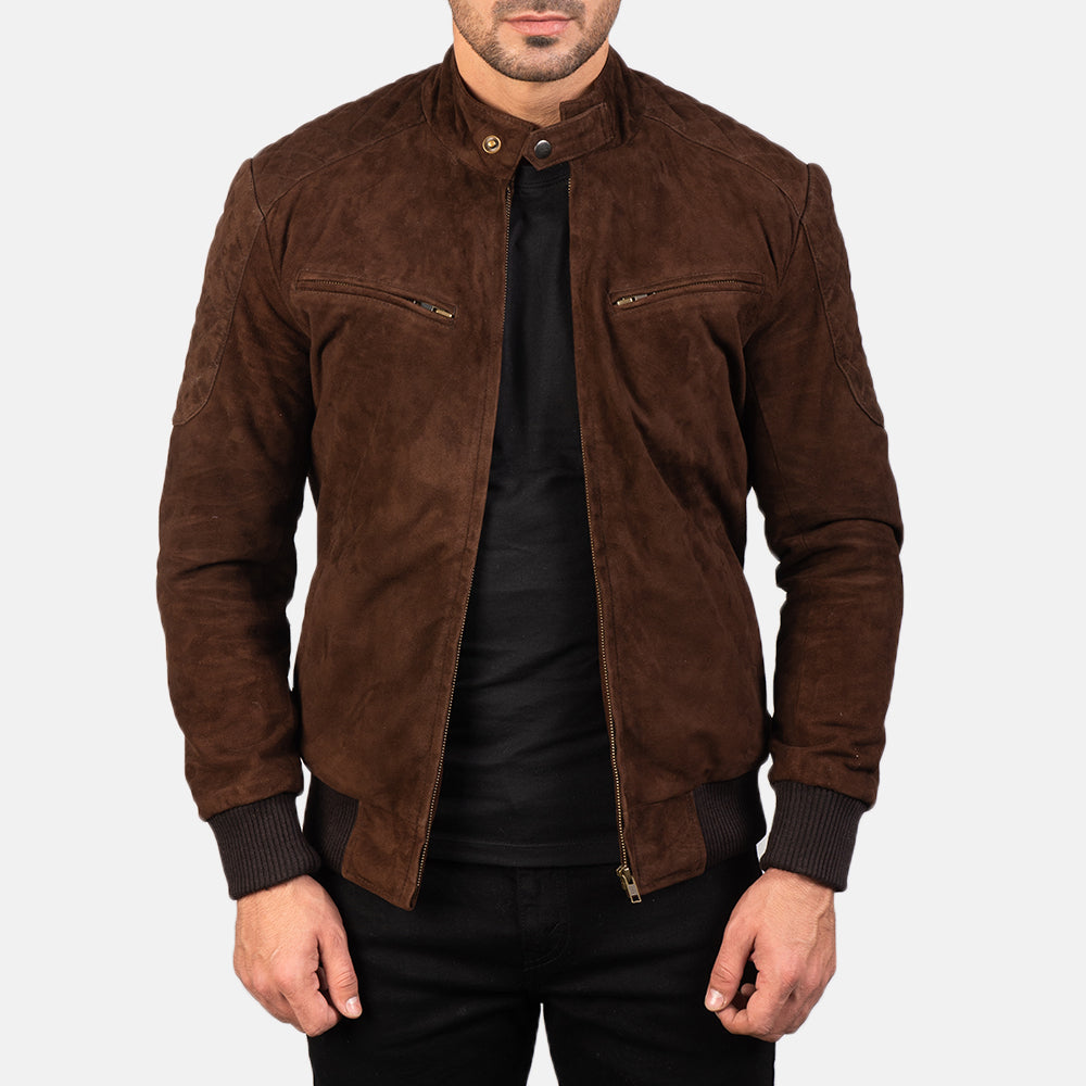 Sven Leather Bomber Jacket – alternate product view 1
