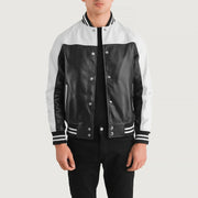 
Terrance Черный Varsity Кожаная куртка для Мужчин – alternate product view 1