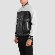 
Terrance Черный Varsity Кожаная куртка для Мужчин – alternate product view 2