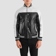 
Terrance Черный Varsity Кожаная куртка для Мужчин – alternate product view 4
