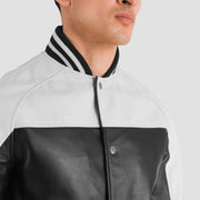 
Terrance Черный Varsity Кожаная куртка для Мужчин – alternate product view 6