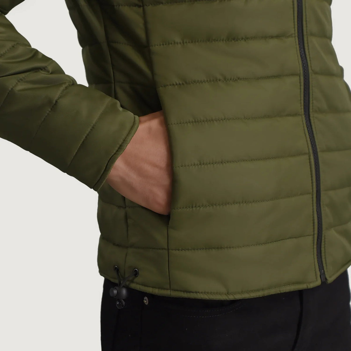 Interior View Showing Quilted Viscose Lining & Dual Inside Utility Storage Pockets